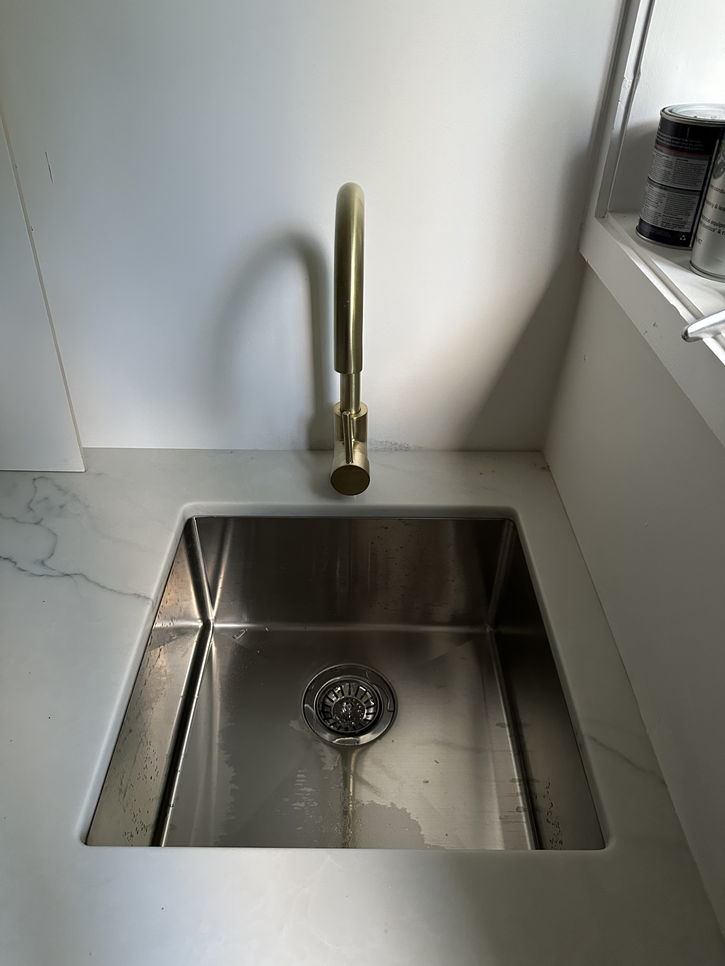Laundry fit-off — brass tapware