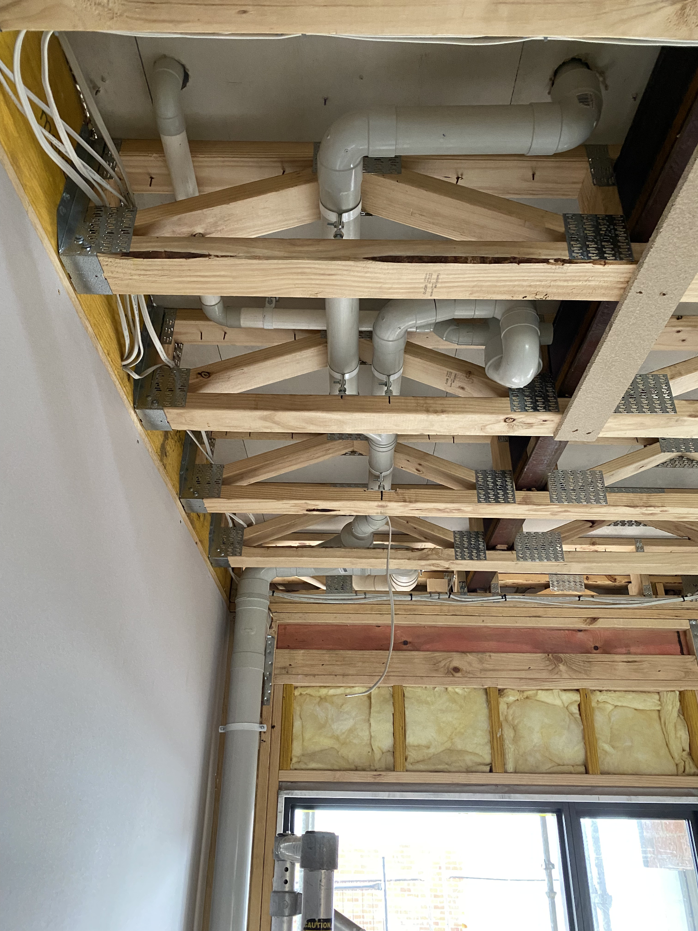 Bathroom rough-in to joist